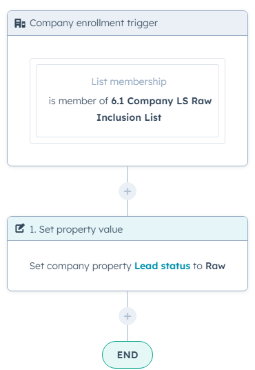 Workflow for setting up raw lead status