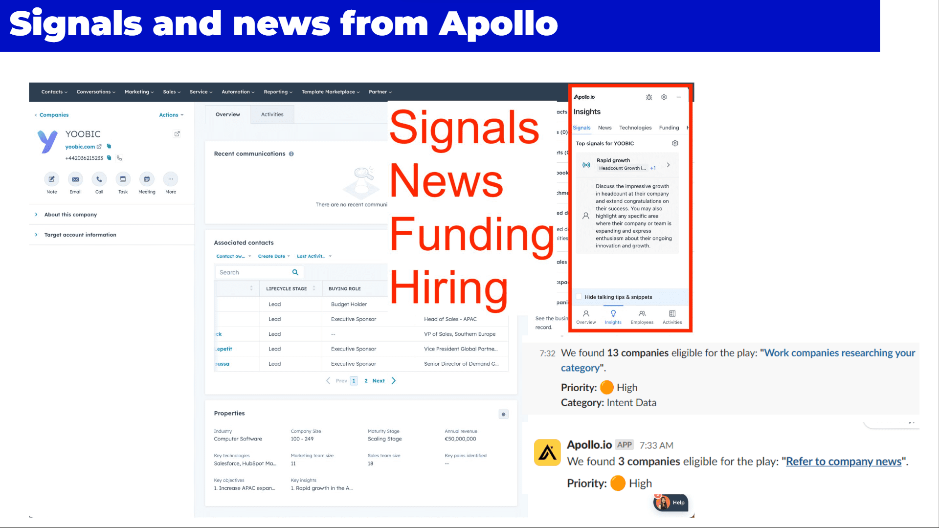 News and signals from Apollo