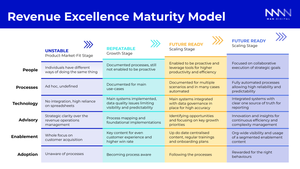 Revenue Excellence Maturity model